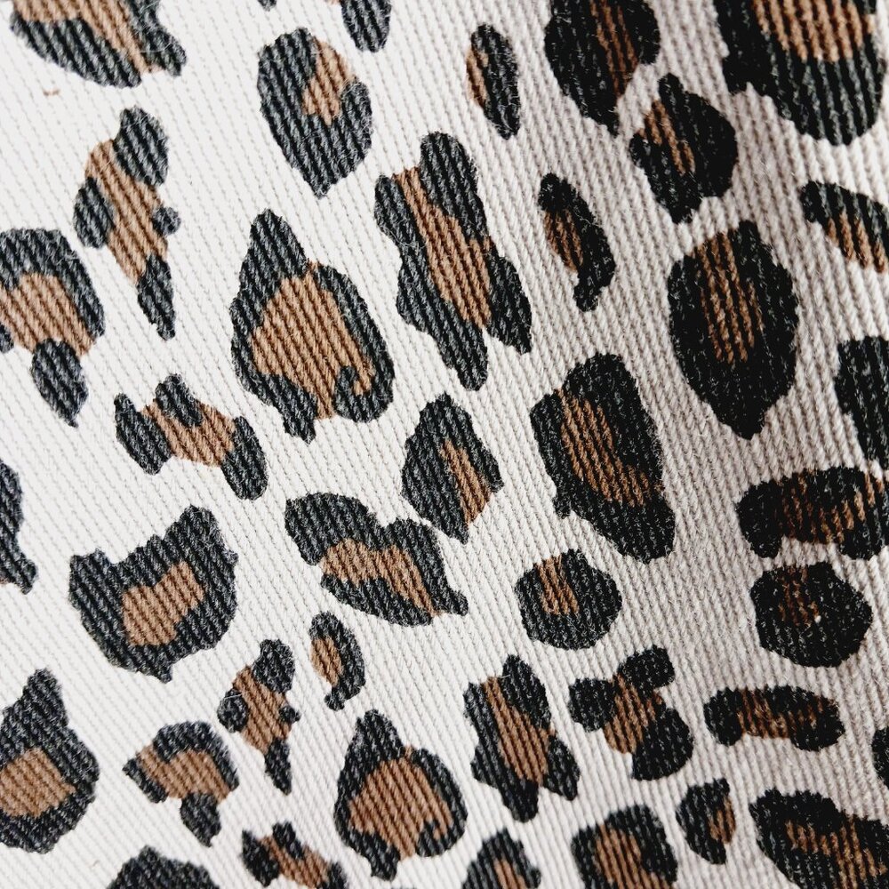 ee:some NWT Leopard Print Frayed Cutoff Cotton Shorts Size Med., Festival, Beach - Picture 4 of 16